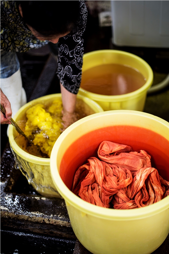 processus de teinture des textiles